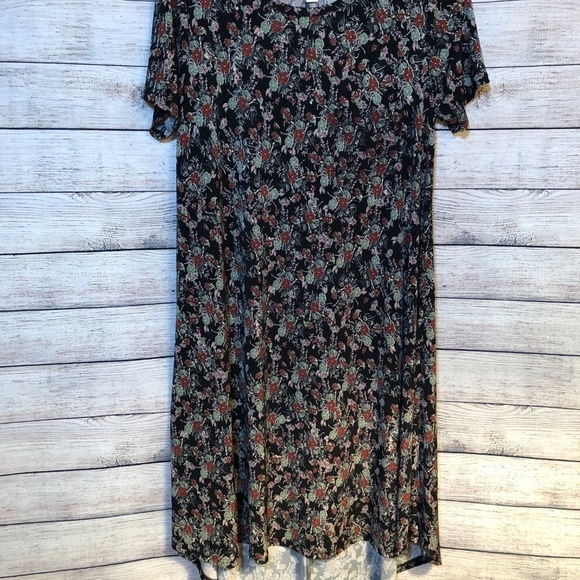 LuLaRoe Flower Pattern Carly Dress - Picture 3 of 7